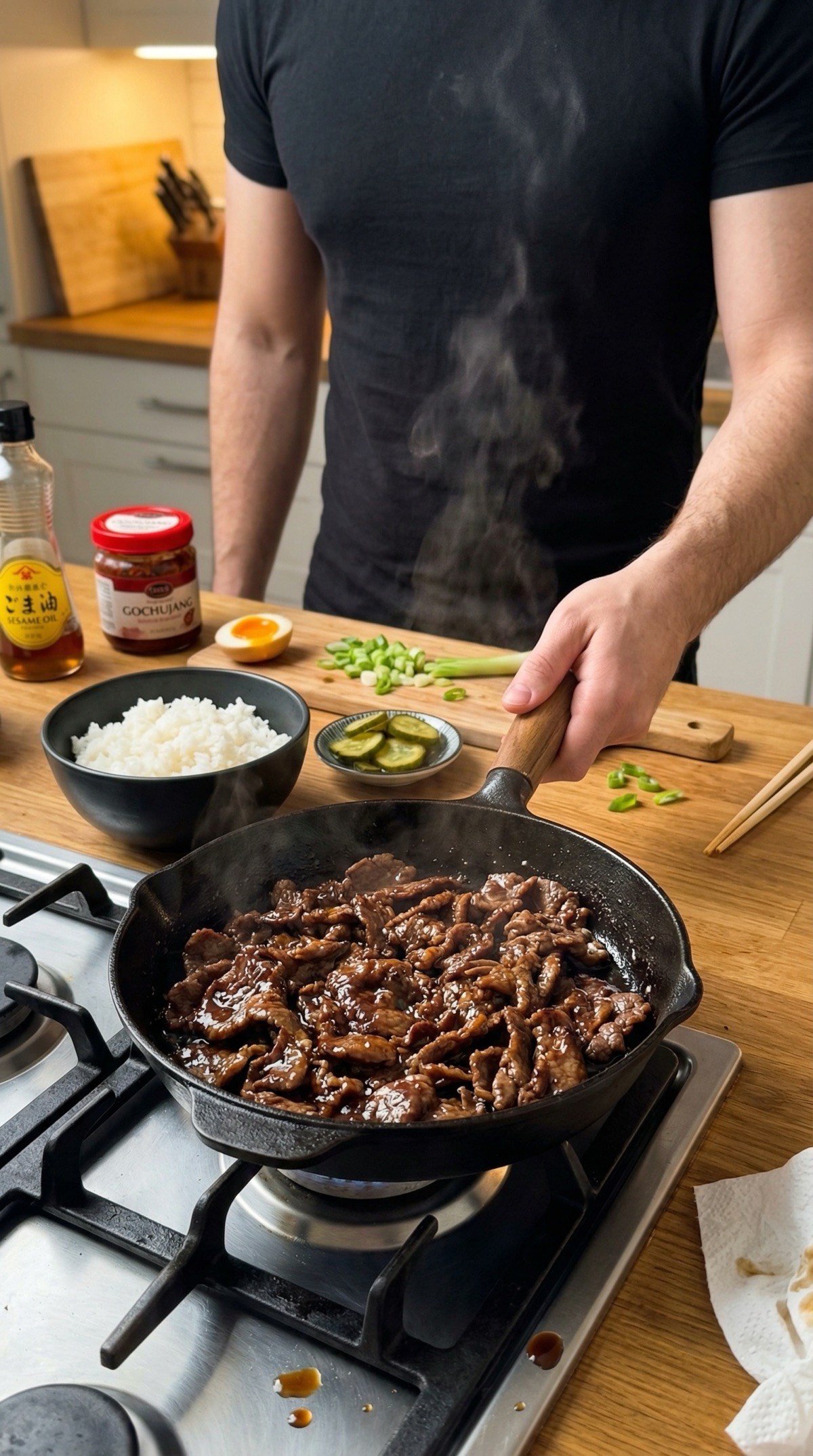 Korean Beef Bulgogi Bowl — cooking
